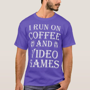 Camiseta Corro en juegos de café y video divertidos
