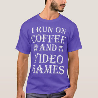 Camiseta Corro en juegos de café y video divertidos