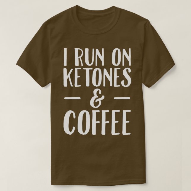 Camiseta Corro en Ketones y café Funny Vegan (Diseño del anverso)