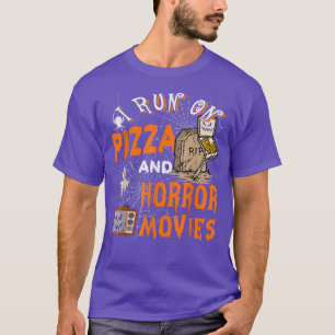 Camiseta Corro En Pizza Y Películas De Horror Fantasma De P