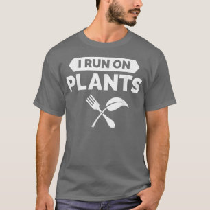 Camiseta Corro En Plantas Graciosas Vegetarianas Vegetarian