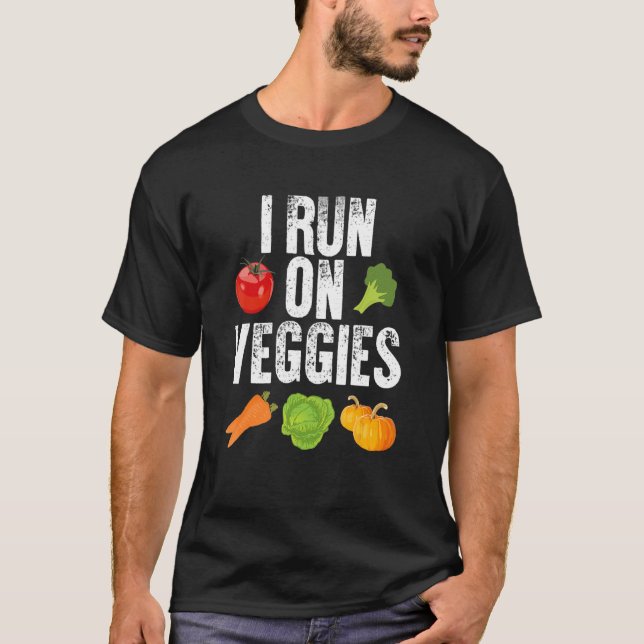 Camiseta Corro En Vegetales Guay Vegetales Vegetarios Veget (Anverso)
