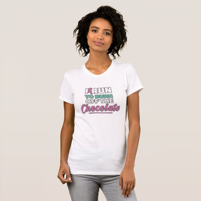 Camiseta Corro gracioso para quemar el chocolate (Anverso completo)