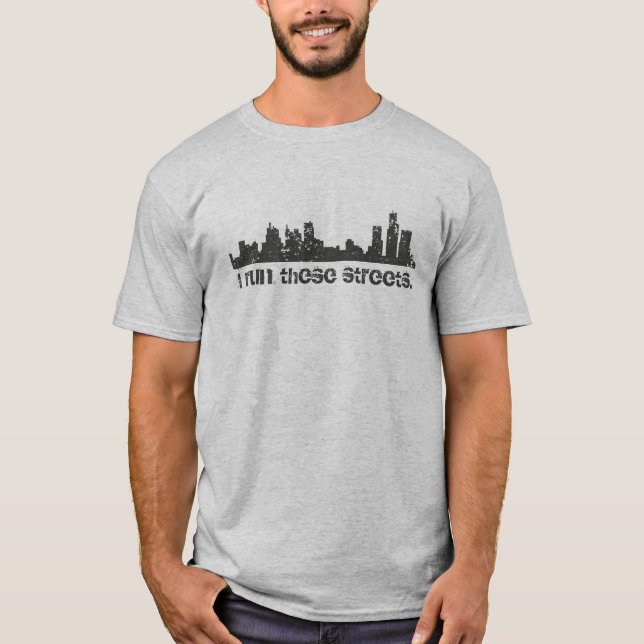 Camiseta Corro horizonte de estas calles (Detroit) (Anverso)
