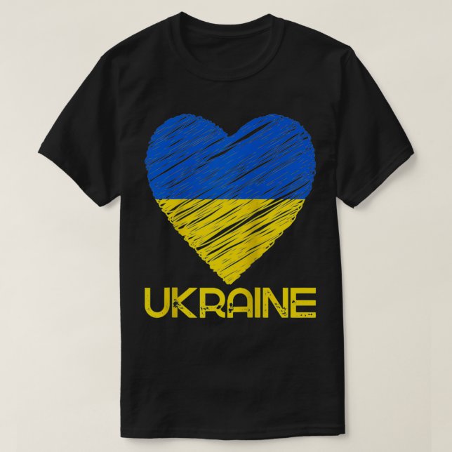 Camiseta Corro la bandera de Ucrania, apoyo a los ucraniano (Diseño del anverso)