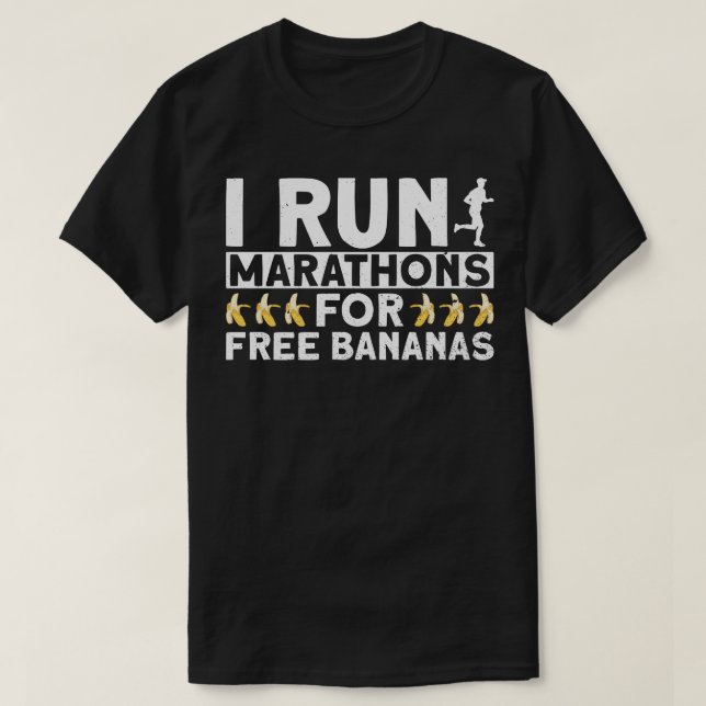 Camiseta Corro Maratones Por Bananas Maratón Libre (Diseño del anverso)