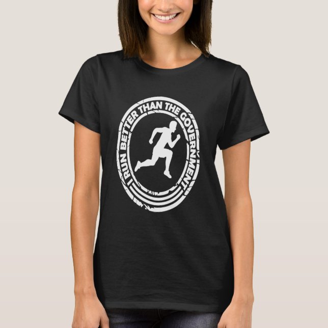 Camiseta Corro Mejor Que El Gobierno (Anverso)