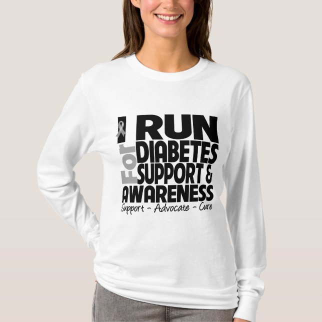 Camiseta Corro para la conciencia de la diabetes (Anverso)