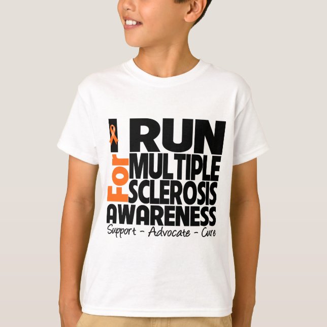Camiseta Corro para la conciencia de la esclerosis múltiple (Anverso)