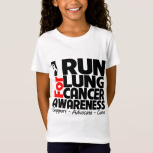 Camiseta Corro para la conciencia del cáncer de pulmón