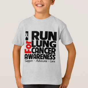 Camiseta Corro para la conciencia del cáncer de pulmón