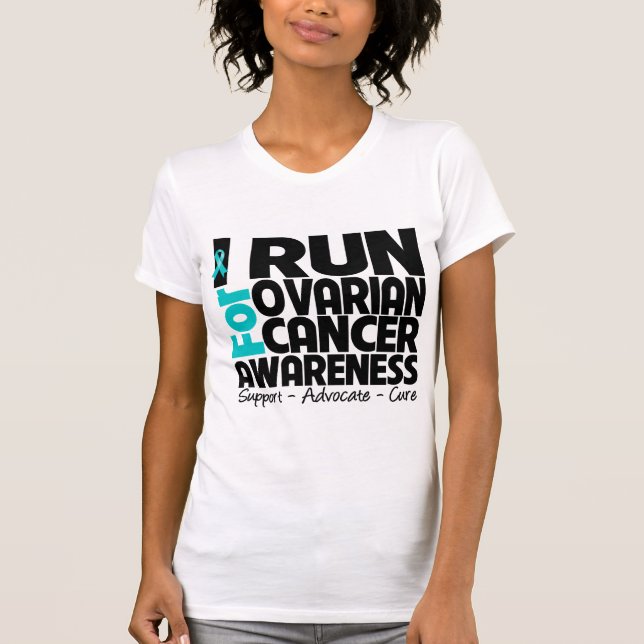 Camiseta Corro para la conciencia del cáncer ovárico (Anverso)