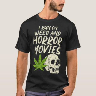 Camiseta Corro películas de terror de maleza se disparan di