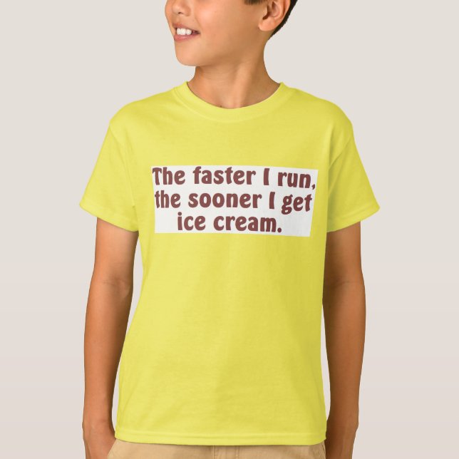 Camiseta Corro por el helado (Anverso)