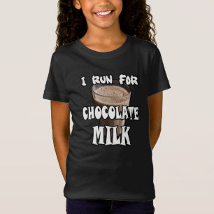 Camiseta Corro por la leche de chocolate corriendo