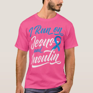 Camiseta Corro Sobre Jesús Insulina Cristiana Diabética
