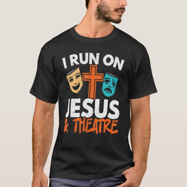 Camiseta Corro Sobre Jesús Y El Teatro Broadway (Anverso)