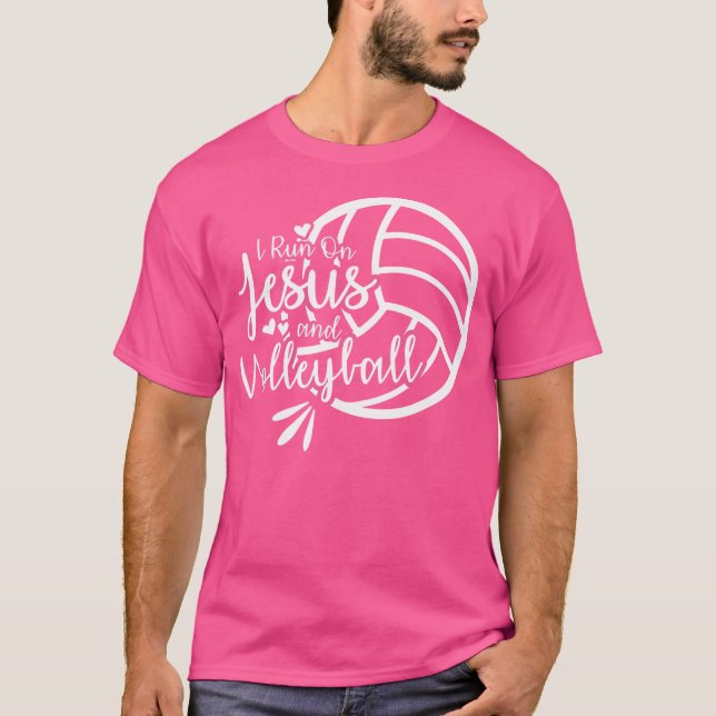 Camiseta Corro Sobre Jesús Y Voleibol (Anverso)