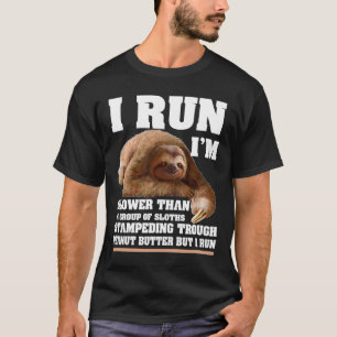 Camiseta Corro, soy más lento que un grupo de locuras de am