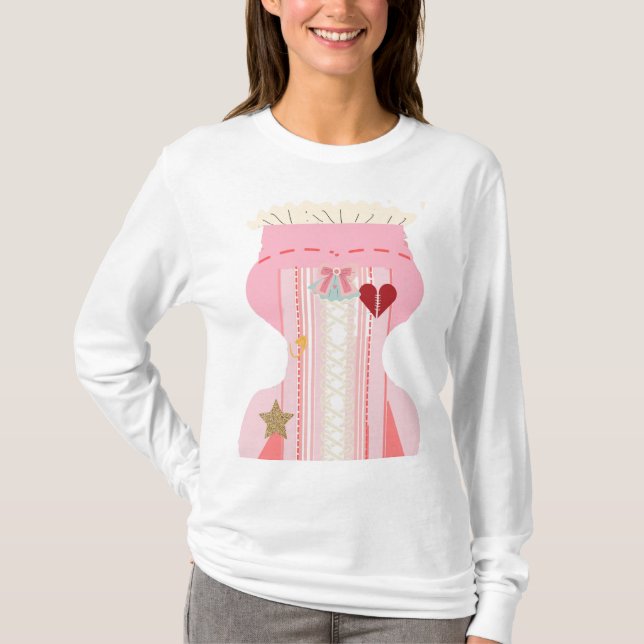Camiseta Corset Bustier, El día de San Valentín gracioso (Anverso)