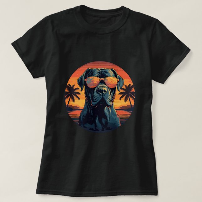 Camiseta Corso De Caña Con Gafas De Sol Presa Canario 14 (Diseño del anverso)
