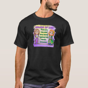 Camiseta Corta Armada De Motivación Cristiana De Dios Efesi