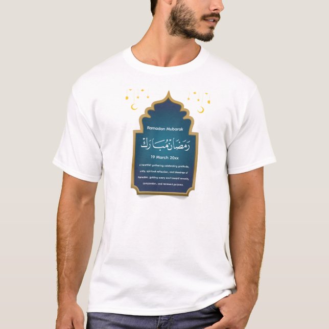 Camiseta Corta Eid Mubarak  (Anverso)