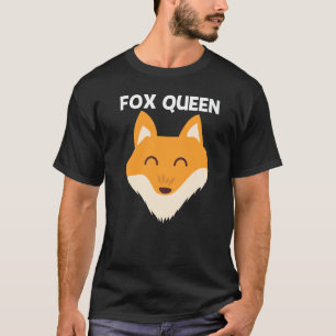 Camiseta Corta Fox Para Mujeres Mamíferas Mascotas De Anima