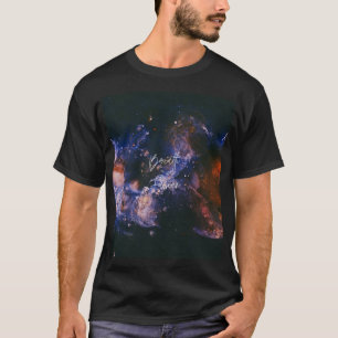 Camiseta Corta manga de los hombres de arte cósmico