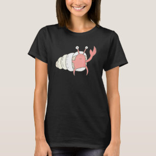 Camiseta Corta mano dibujada Art Hermit Crab dice hola