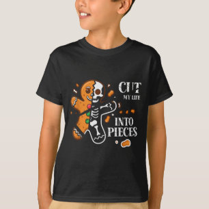 Camiseta Corta Mi Vida En Pedazos Pan De Jengibre Navidad A