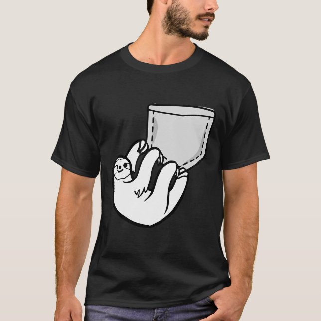 Camiseta Corta ranura de bolsillo colgando alrededor (Anverso)