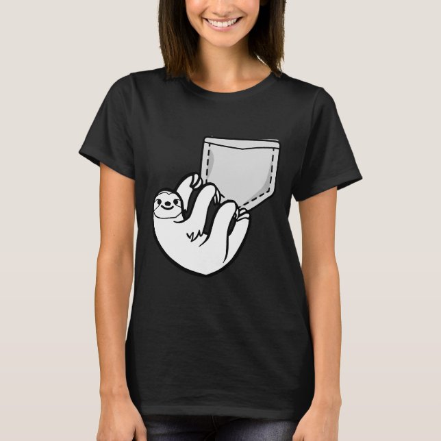 Camiseta Corta ranura de bolsillo colgando alrededor (Anverso)