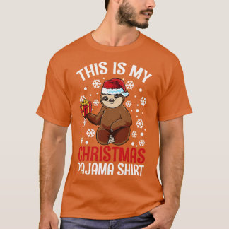 Camiseta Corta Sloth Este es mi Navidad Pajama Gift T