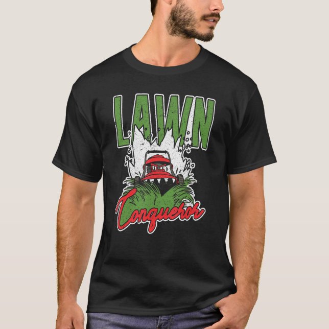 Camiseta Cortacésped Conquistador de Jardín (Anverso)