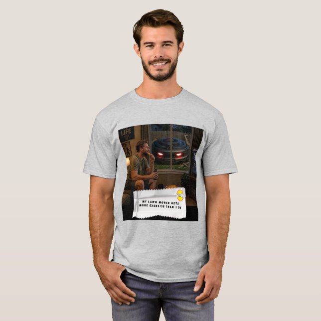 Camiseta Cortacésped Robot Chistes Envoltorio Chic (Anverso completo)