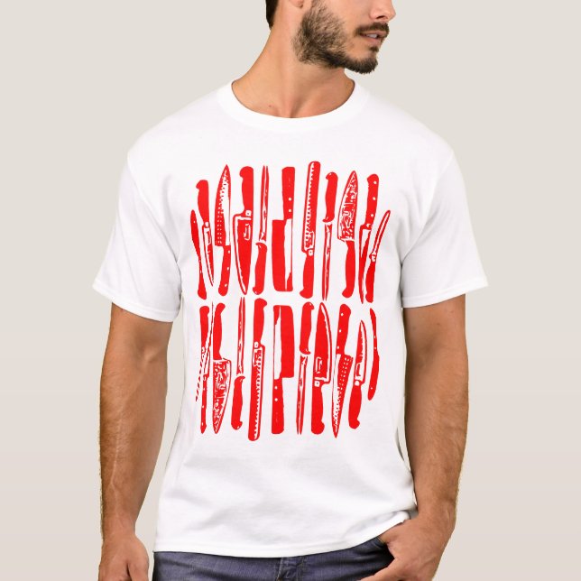 Camiseta Cortado y picado - Rojo (Anverso)
