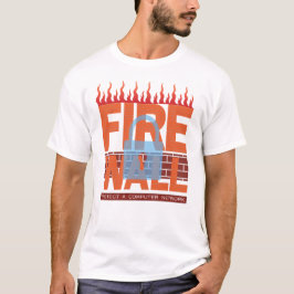Camiseta Cortafuegos de redes informáticas en gráficos