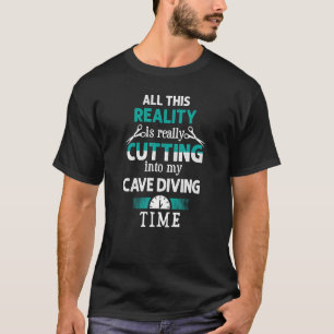 Camiseta Cortando en mi cueva el tiempo de buceo el humor d