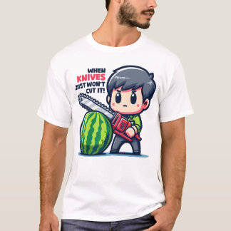 Camiseta Cortando sandía - Melon Chainsaw