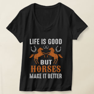 Camiseta Cortar caballo mejor vida palabra arte