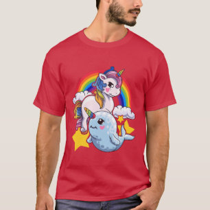 Camiseta Cortar El Narwhal Y Los Amigos De Los Animales De