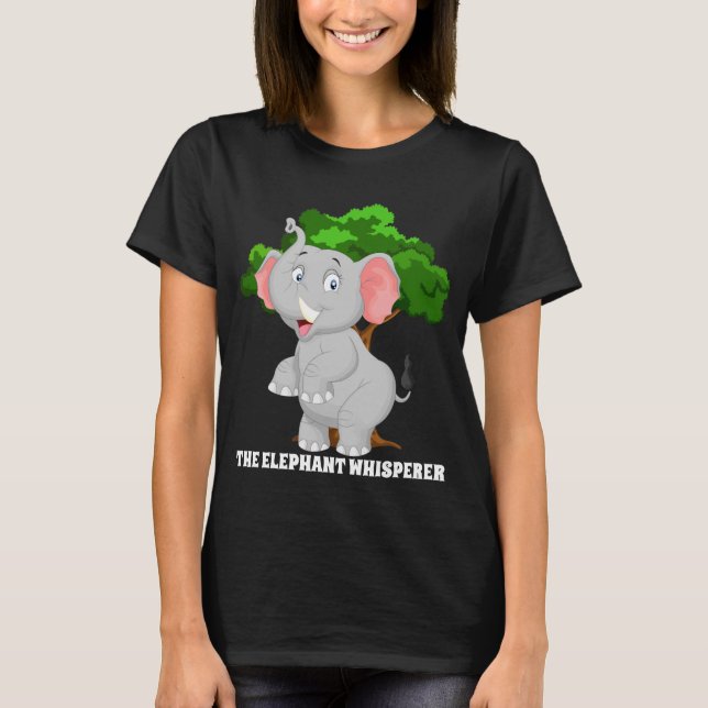 Camiseta Cortar el susurro del elefante agregar texto (Anverso)