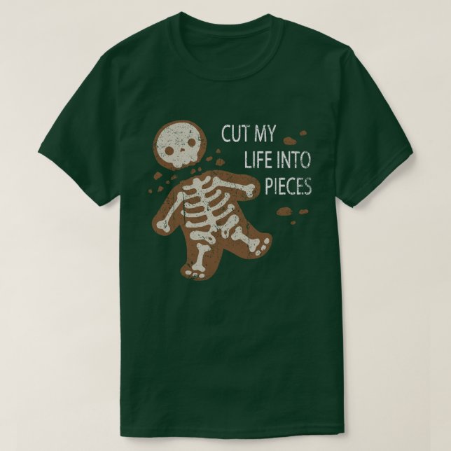 Camiseta Cortar mi vida en pedazos Navidades divertidos (Diseño del anverso)