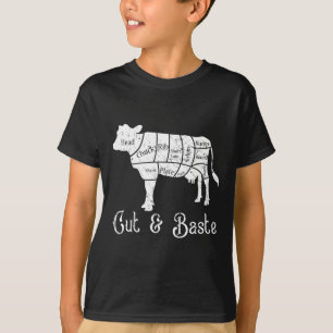 Camiseta Cortar Y Ste Cow - Cortes De Carne De Carne De Dia