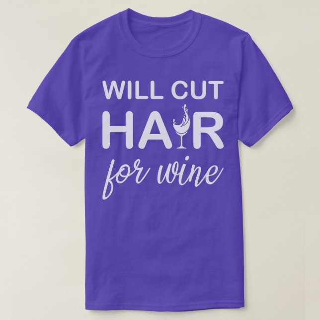 Camiseta Cortará El Pelo Para El Vino 2 (Diseño del anverso)