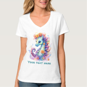 Camiseta Corte caballito de mar añadir texto