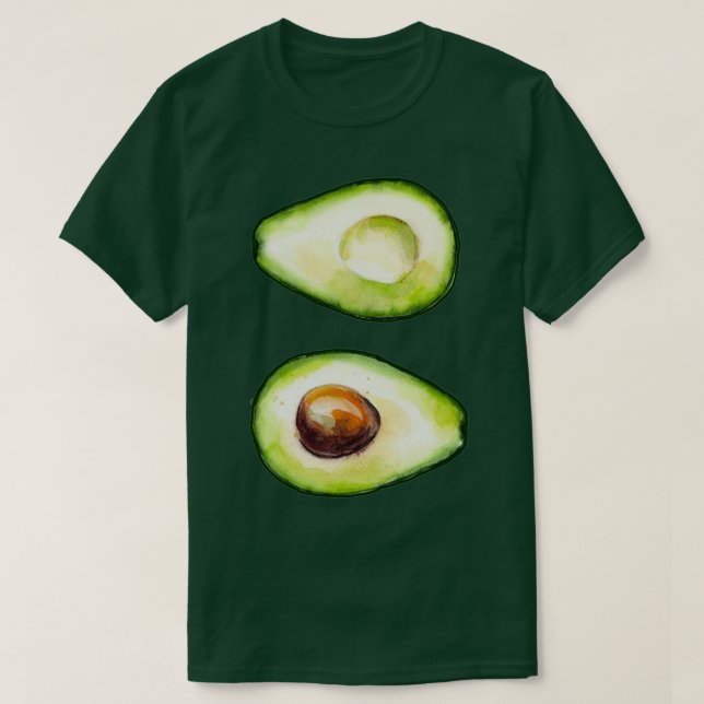 Camiseta Corte de aguacate a la mitad (Diseño del anverso)