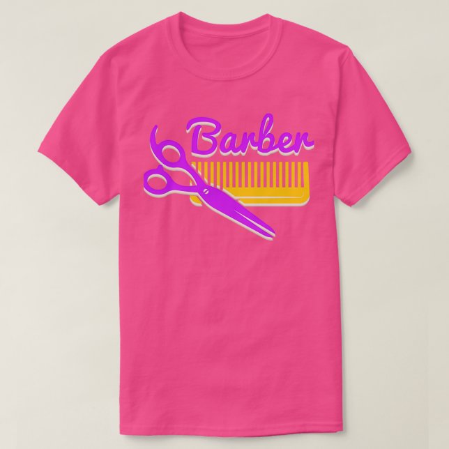 Camiseta Corte de pelo de barbería 1 (Diseño del anverso)