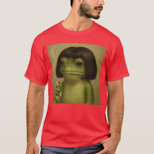 Camiseta Corte de pelo de rana divertida Bob fumando Meme p